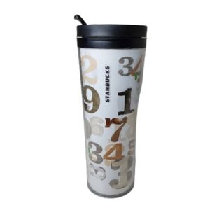 Starbucks Travel Tumbler Numbers 2011 Coffee Cup Mug Locking Lid 16oz Travel Mug